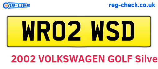 WR02WSD are the vehicle registration plates.