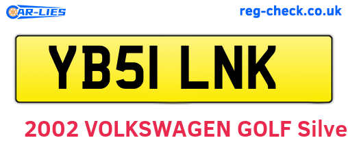 YB51LNK are the vehicle registration plates.
