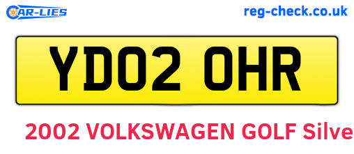 YD02OHR are the vehicle registration plates.