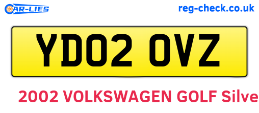 YD02OVZ are the vehicle registration plates.