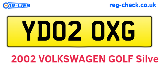 YD02OXG are the vehicle registration plates.