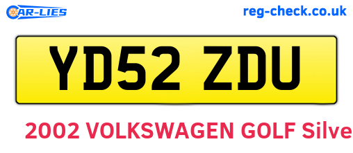 YD52ZDU are the vehicle registration plates.