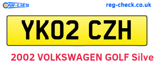 YK02CZH are the vehicle registration plates.