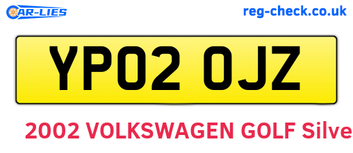 YP02OJZ are the vehicle registration plates.