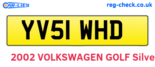 YV51WHD are the vehicle registration plates.