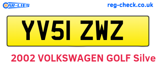 YV51ZWZ are the vehicle registration plates.