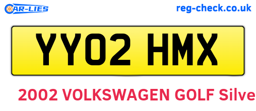 YY02HMX are the vehicle registration plates.
