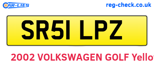 SR51LPZ are the vehicle registration plates.