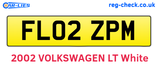 FL02ZPM are the vehicle registration plates.