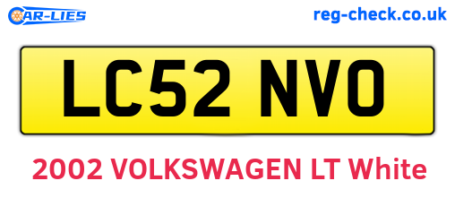 LC52NVO are the vehicle registration plates.
