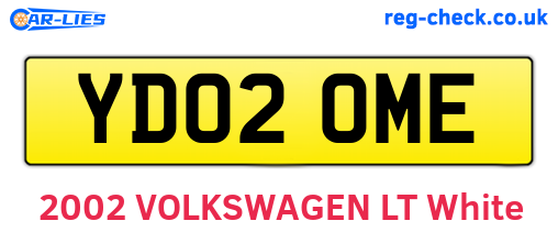 YD02OME are the vehicle registration plates.