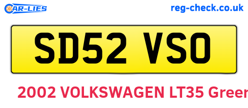 SD52VSO are the vehicle registration plates.
