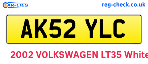 AK52YLC are the vehicle registration plates.