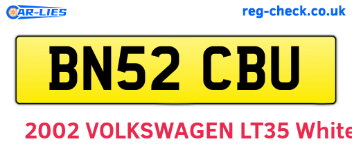 BN52CBU are the vehicle registration plates.