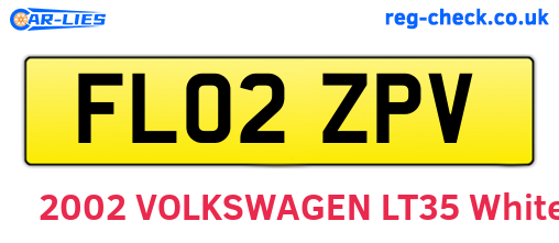 FL02ZPV are the vehicle registration plates.