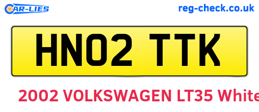 HN02TTK are the vehicle registration plates.