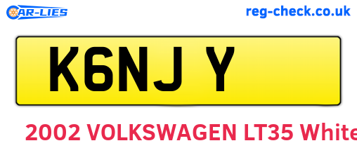 K6NJY are the vehicle registration plates.