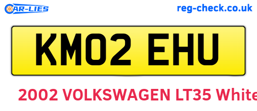 KM02EHU are the vehicle registration plates.