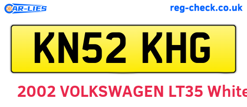 KN52KHG are the vehicle registration plates.