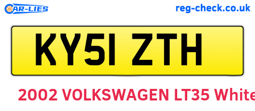 KY51ZTH are the vehicle registration plates.