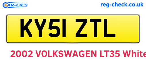 KY51ZTL are the vehicle registration plates.