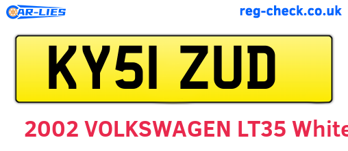 KY51ZUD are the vehicle registration plates.