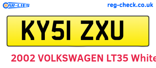 KY51ZXU are the vehicle registration plates.