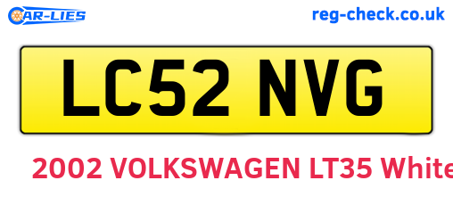 LC52NVG are the vehicle registration plates.
