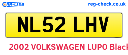 NL52LHV are the vehicle registration plates.