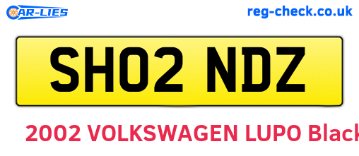 SH02NDZ are the vehicle registration plates.
