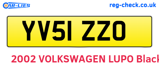 YV51ZZO are the vehicle registration plates.