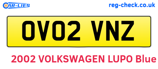 OV02VNZ are the vehicle registration plates.