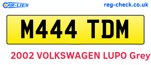 M444TDM are the vehicle registration plates.