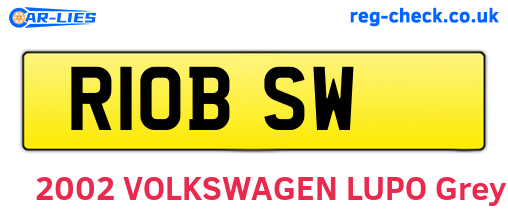 R10BSW are the vehicle registration plates.