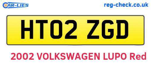 HT02ZGD are the vehicle registration plates.