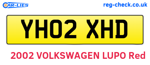 YH02XHD are the vehicle registration plates.