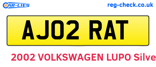 AJ02RAT are the vehicle registration plates.
