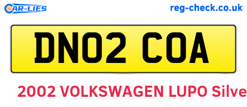 DN02COA are the vehicle registration plates.
