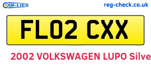 FL02CXX are the vehicle registration plates.