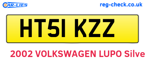 HT51KZZ are the vehicle registration plates.