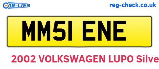 MM51ENE are the vehicle registration plates.