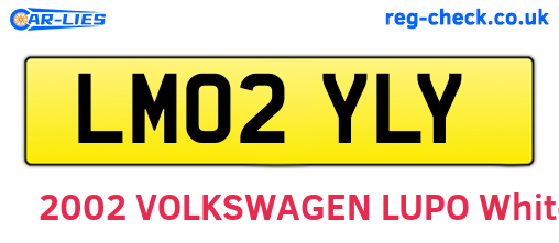 LM02YLY are the vehicle registration plates.
