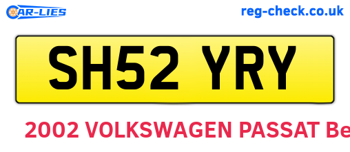 SH52YRY are the vehicle registration plates.