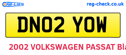 DN02YOW are the vehicle registration plates.