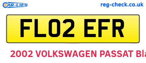 FL02EFR are the vehicle registration plates.