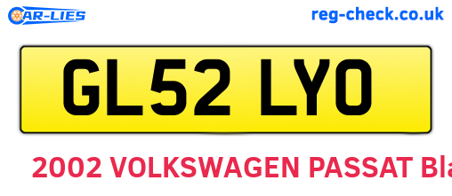GL52LYO are the vehicle registration plates.