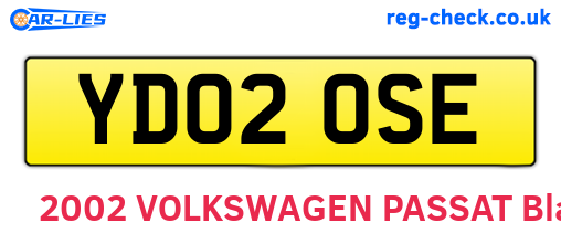YD02OSE are the vehicle registration plates.