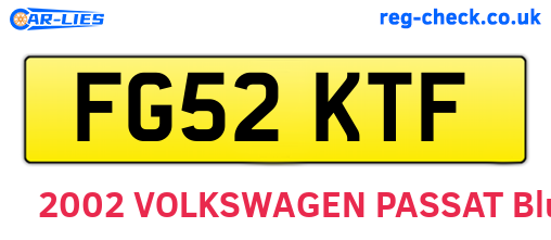FG52KTF are the vehicle registration plates.