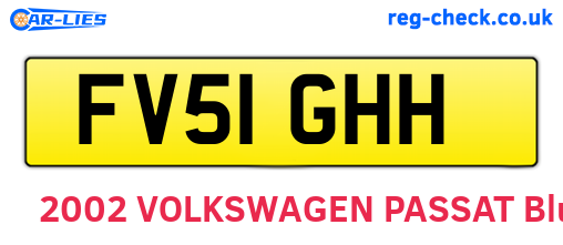 FV51GHH are the vehicle registration plates.