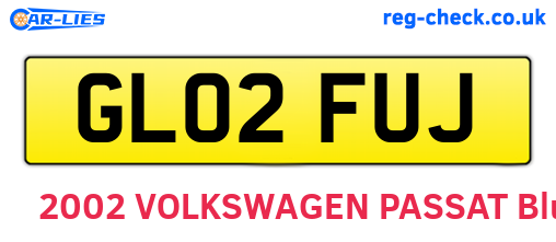 GL02FUJ are the vehicle registration plates.